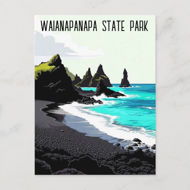 Waianapanapa State Park Maui Hawaii Travel Postcard (Front)