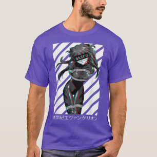 Waifu Anime Girl Anime Aesthetic Glitch Japanese  T-Shirt
