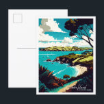 Waiheke Island New Zealand vintage travel  Postcard<br><div class="desc">Waiheke Island New Zealand vintage travel place illustration</div>