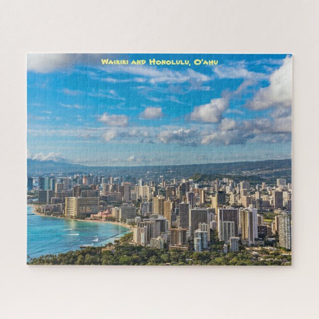 Waikiki and Honolulu View Jigsaw Puzzle (Horizontal)