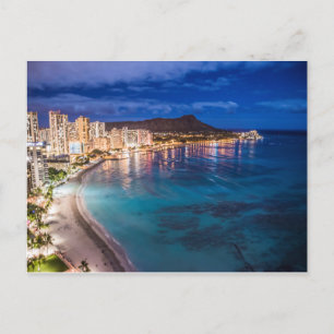 Waikiki at Night Postcard