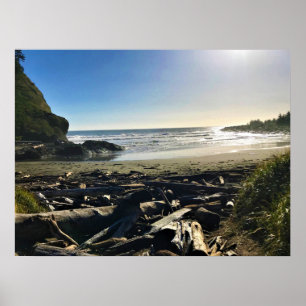 Waikiki Beach, Cape Disappointment, Washington Poster