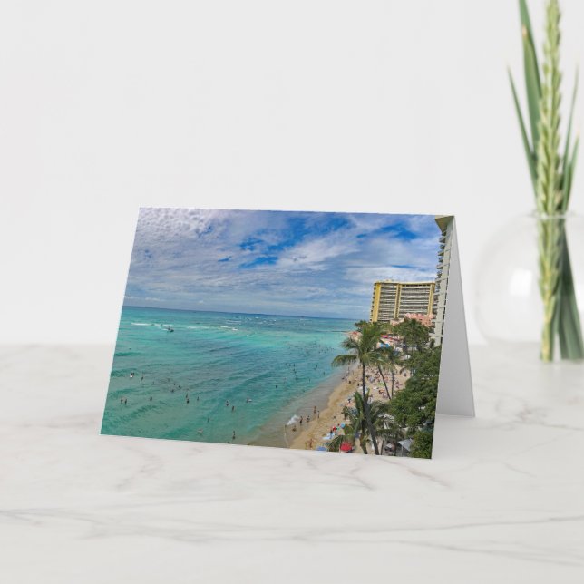 Waikiki Beach Card (Front)