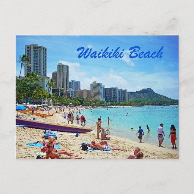 Waikiki Beach Card (Front)