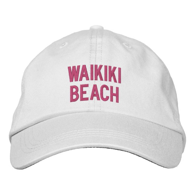 WAIKIKI BEACH EMBROIDERED HAT (Front)