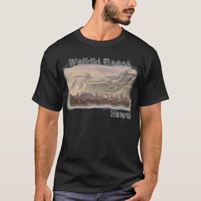 Waikiki Beach Hawaii guys shirt (Front)