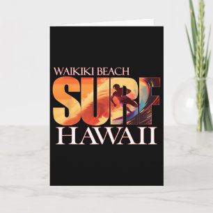 Waikiki Beach Hawaii Hawaiian Islands Surf For Men Card