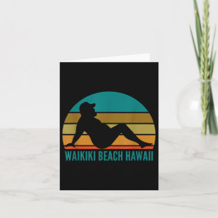 Waikiki Beach Hawaii Humour Funny Drinking Adult J Card