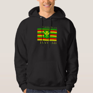 Waikiki Beach Hawaii Islands Hawaiian Flag Beach Hoodie