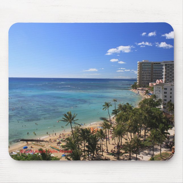 Waikiki Beach Hawaii Mouse Pad (Front)