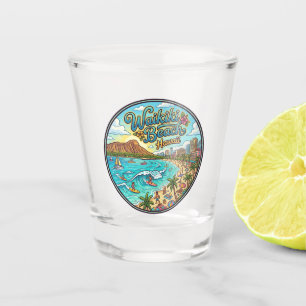 Waikiki Beach Hawaii Shot Glass