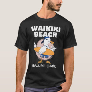 WAIKIKI BEACH HAWAII Surfing Retro Wave Vintage Su T-Shirt