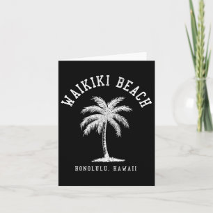 Waikiki Beach Honolulu Hawaii Vintage Hawaiian Isl Card