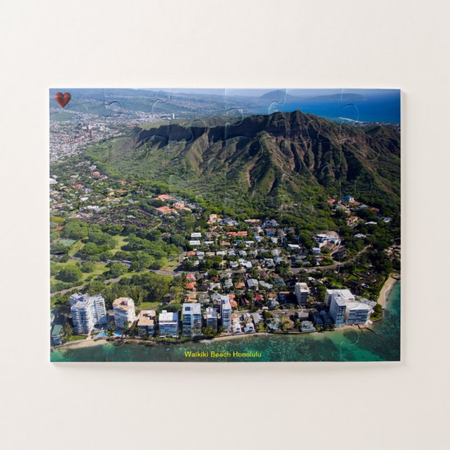 Waikiki Beach Honolulu Jigsaw Puzzle (Horizontal)