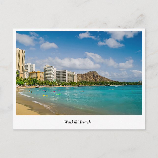 Waikiki Beach Postcard (Front)