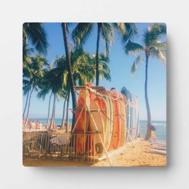 Waikiki Beach Surfboards  Plaque (Front)