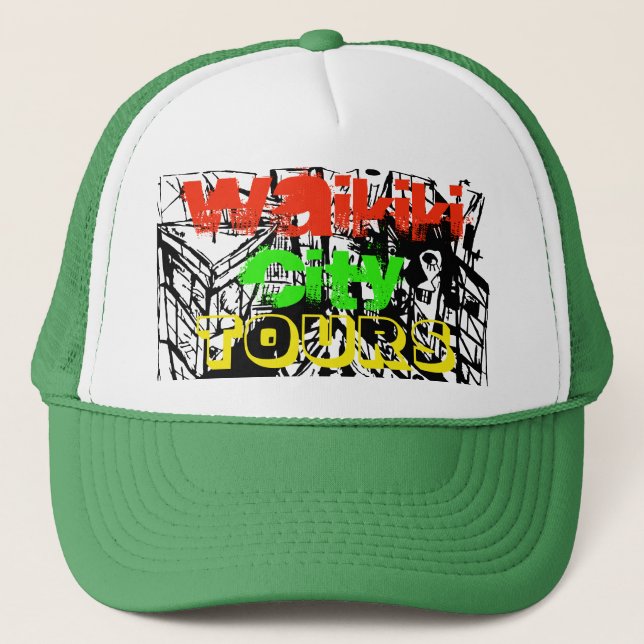 WAIKIKI CITY TOURS TRUCKER HAT (Front)