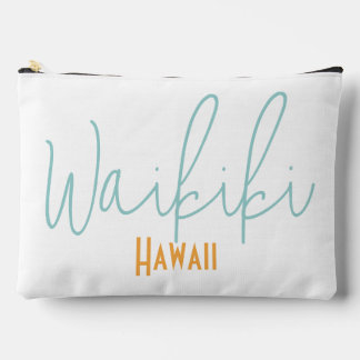 Waikiki, Hawaii Travel Souvenir Accessory Pouch