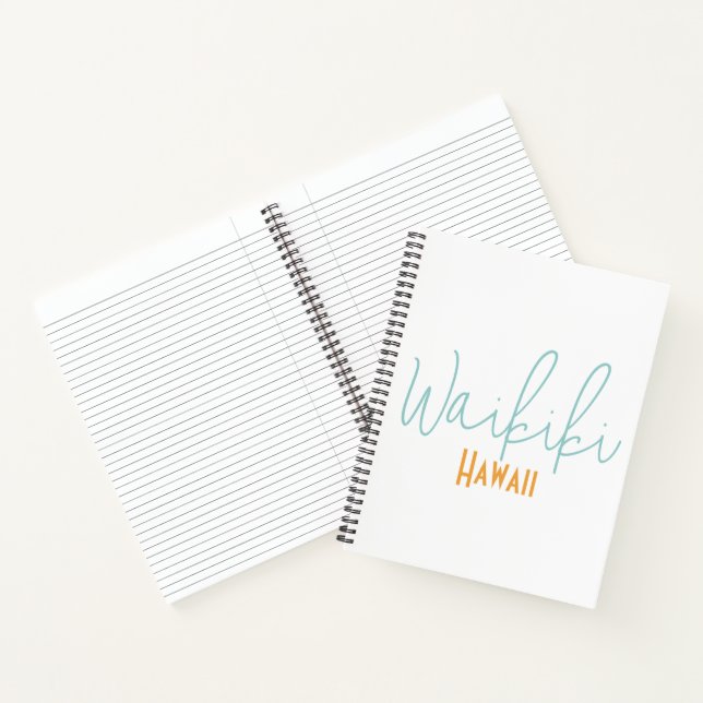 Waikiki, Hawaii Travel Souvenir  Notebook (Inside)