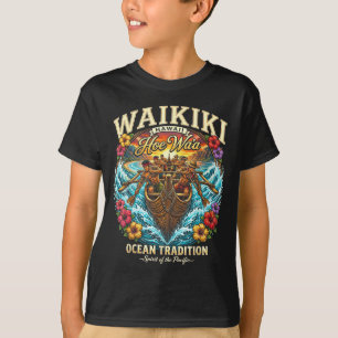 Waikiki hawaii wa'a outrigger canoe ocean T-Shirt