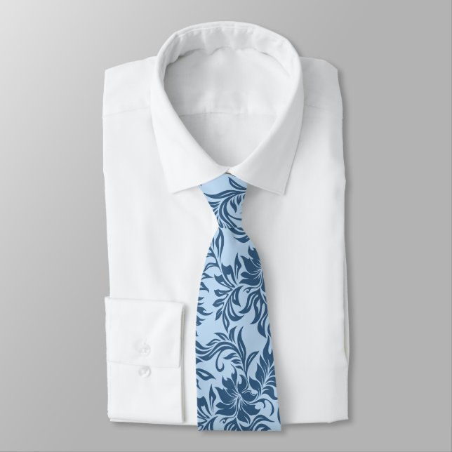 Waikiki Hibiscus Hawaiian Necktie (Tied)
