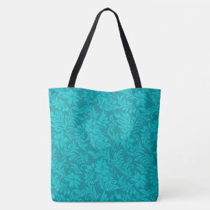 Waikiki Hibiscus Hawaiian Pareau Floral Beach Bag