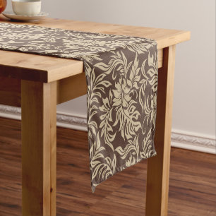Waikiki Hibiscus Hawaiian Pareau Floral Short Table Runner