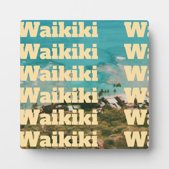 Waikiki, Honolulu, Oahu, Hawaii Plaque (Front)