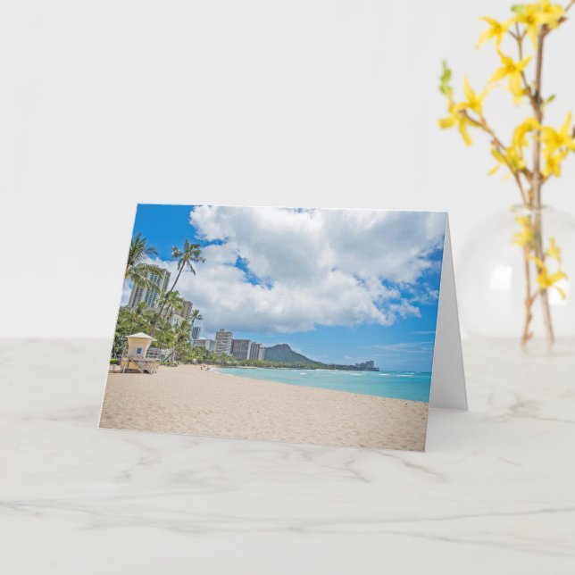 Waikiki Spring 2020 Folded Note Card (Yellow Flower)