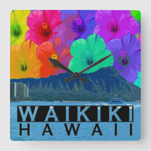 Waikiki Square Wall Clock