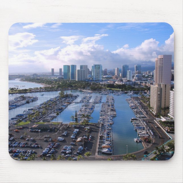 Waikiki Yacht Harbour Mouse Pad (Front)