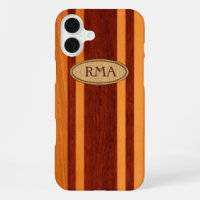 Waikokos Hawaiian Faux Wood Surfboard Monogram