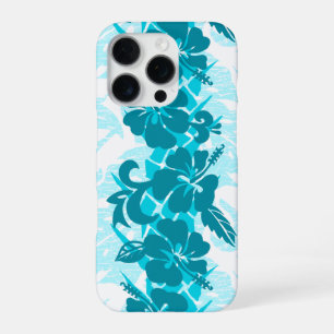 Waikoloa Hawaiian Hibiscus Floral Teal iPhone 16 Pro Case