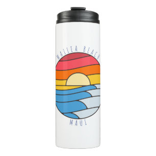 Wailea Beach Maui Vintage Beach Sunset Thermal Tumbler
