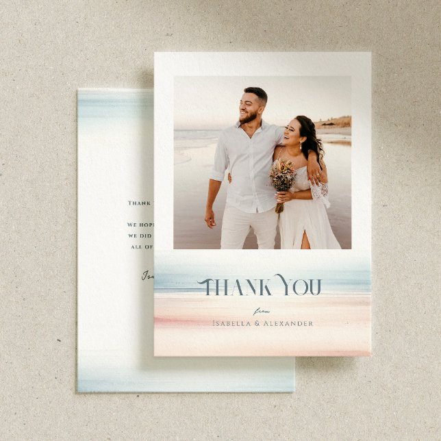 Wailea Wedding Personalised Message Thank You Card (Creator Uploaded)