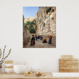 Wailing Wall Gustav Bauernfeind Poster