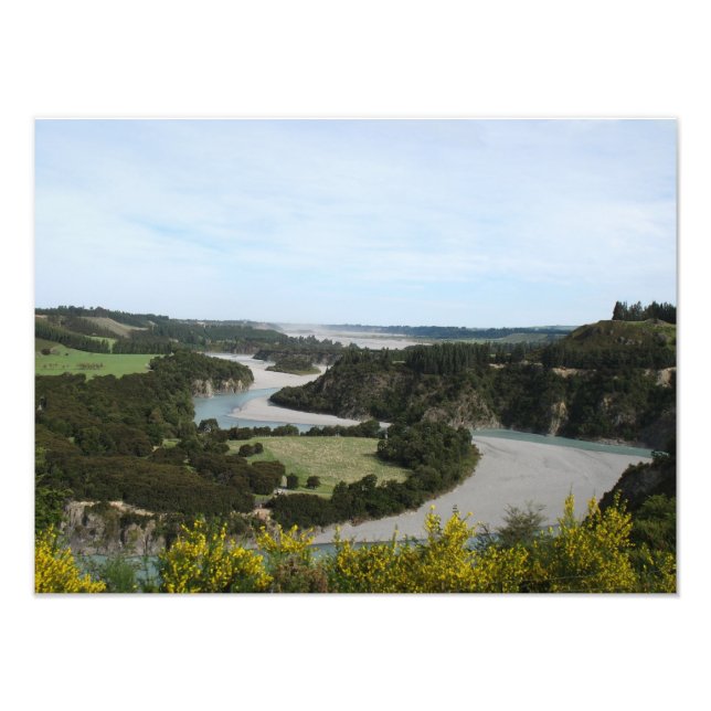 Waimakariri river, Southern Alps, New Zealand Photo Print (Front)