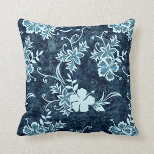 Waimanalo Hawaiian Hibiscus Square Pillows
