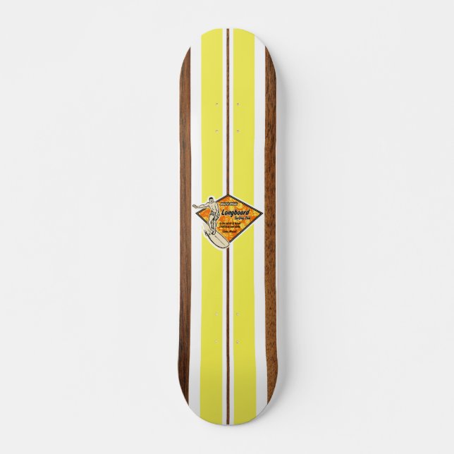 Waimea Bay Vintage Surf Skateboard (Front)