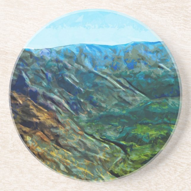 Waimea Canyon 11 Abstract Impressionist.jpg Coaster (Front)