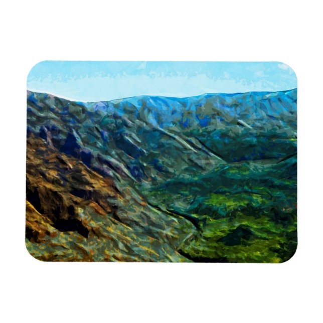 Waimea Canyon 11 Abstract Impressionist.jpg Magnet (Horizontal)