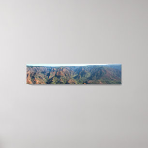 Waimea Canyon Hawaii Panoramic Photography Canvas Print