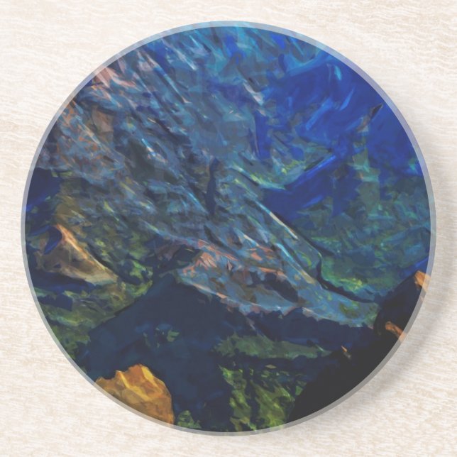Waimea Canyon Kauai Abstract Impressionist Coaster (Front)