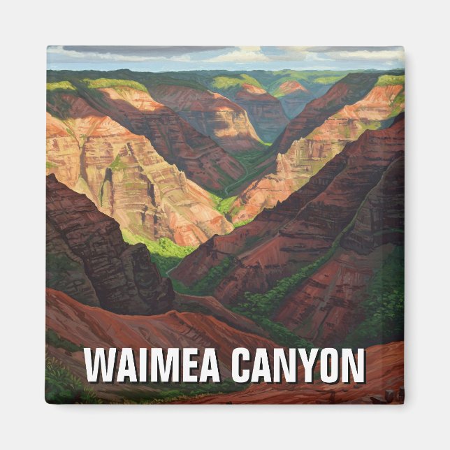 Waimea Canyon Kauai Hawaii Travel Magnet (Front)