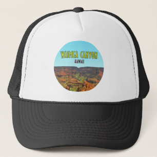 Waimea Canyon Kauai Hawaii Vintage Travel Trucker Hat