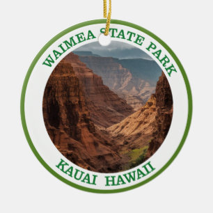 Waimea Canyon State Park, Hawaii Ceramic Tree Decoration