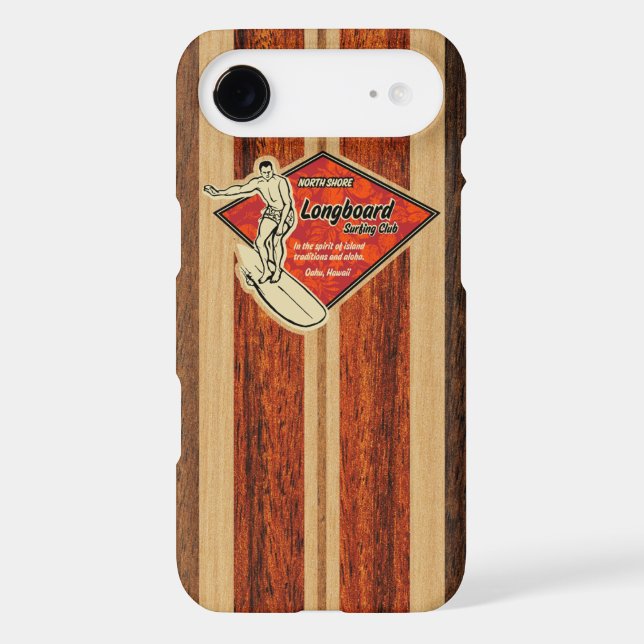 Waimea Surfboard Hawaiian iPhone 4 Case (Back)