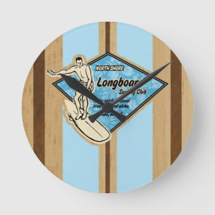 Waimea Surfboard Hawaiian Wall Clocks