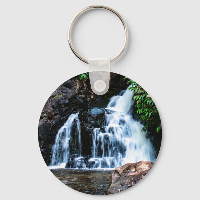 Waimea Waterfall - Long Exposure Key Ring (Front)