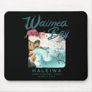 Waimea Y Hawaii Vintage Hawaiian Surf  Mouse Pad